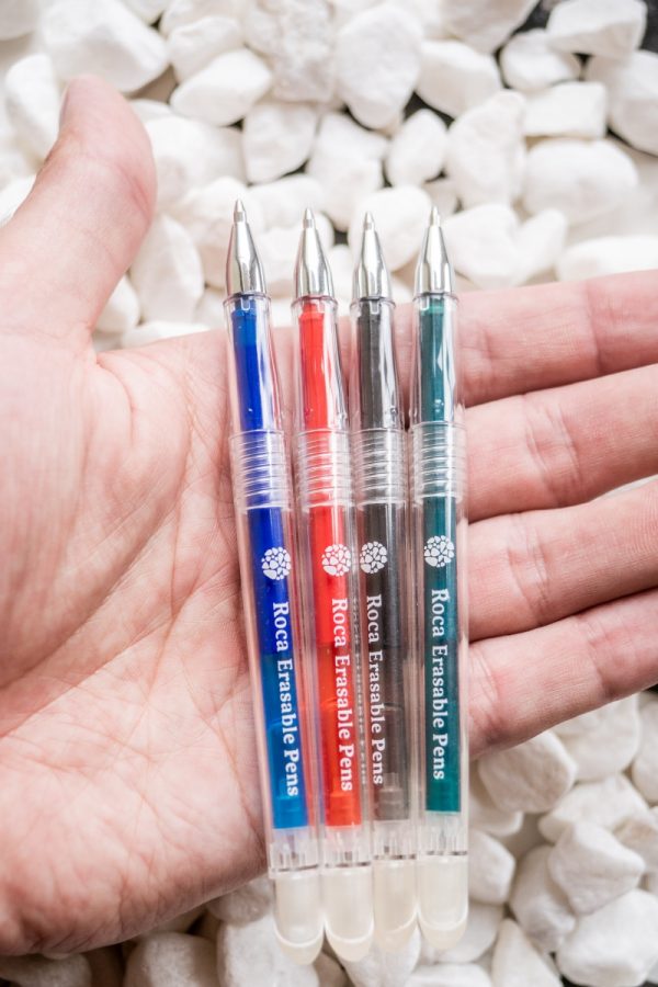 Roca erasable pens all colors in hand